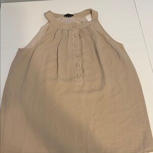Theory Light Tan Sleeveless Blouse